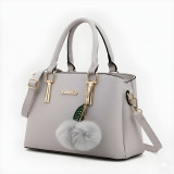 Premium Quality Women’s Stylish Handbag | Elegant PU Leather Shoulder & Tote Bag for Ladies | Spacious Multi-Compartment Design with Golden Hardware & Fur Ball Charm | Perfect for Office, Daily Use, Travel & Parties