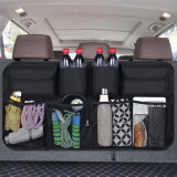 Car Back Seat Trunk Organizer with Insulated Compartments, Mesh Pockets & Foldable Design | Multi-Compartment Storage Organizer for Groceries, Kids Essentials & Car Accessories