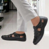 Latest Fabulous Men Sandals|Roman Sandals/Outdoor Sandal For Men's & Boys-102-Sandal-BLK- Size 10